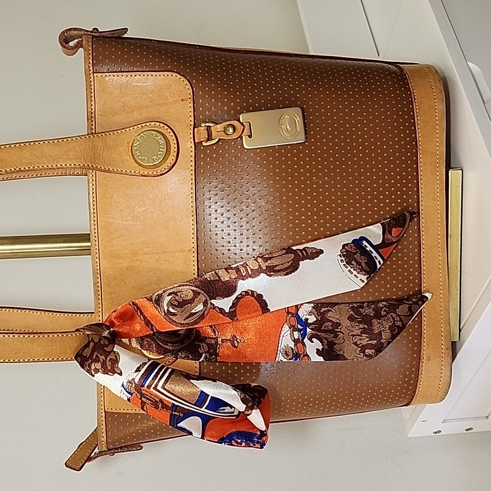 Vtg Dooney & Bourke Cabriolet Leather Shopper Tote Shoulder Bag - Picture 4 of 16